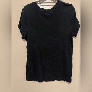 Ribbed Black Women's Top